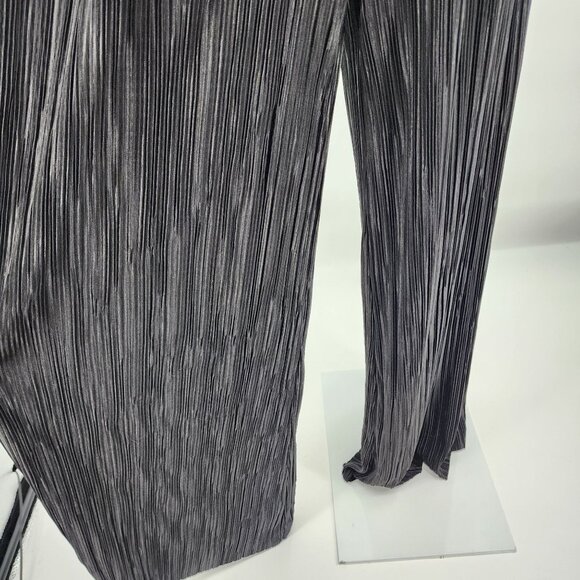 Anne Klein Size 2 Womens Black Pleated Sleeveless Wide Leg Jumpsuit - Picture 8 of 12